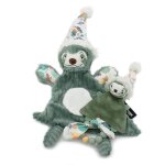 Doudou baby avec anneau de dentition chillos le paresseux - les déglingos Doudou baby avec anneau de dentition chillos le paresseux - les déglingos