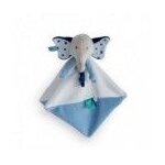 Doudou babynat elephant bleu plat - edgar & eglantine Doudou babynat elephant bleu plat - edgar & eglantine