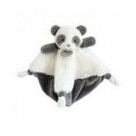 Doudou babynat panda gris plat - p'tit panda