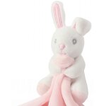 Doudou b?b? peluche lapin - mm700 - blanc et rose