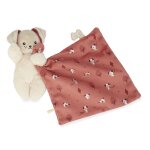 Doudou carré douceur plat chien brique rouge - kaloo Doudou carré douceur plat chien brique rouge - kaloo