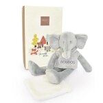Doudou et compagnie - dc4188 - doudou elephant gris avec mouchoir - sweety - 25 cm Doudou et compagnie - dc4188 - doudou elephant gris avec mouchoir - sweety - 25 cm