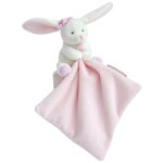 Doudou et compagnie lapin boite fleur - rose