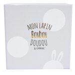Doudou et compagnie lapin bonbon - chaussons avec hochet taupe - 0 / 6 mois Doudou et compagnie lapin bonbon - chaussons avec hochet taupe - 0 / 6 mois