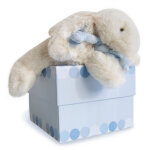 Doudou et compagnie lapin bonbon pm - bleu