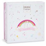 Doudou et compagnie licorne - chaussons avec hochet