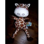Doudou girafe carrblanc marron beige / crme / ecru collection savane 30 cm jouet bebe naissance peluche ...