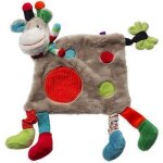 Doudou gris girafe grise cercles ronds peluche nicotoy kiabi