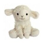 Doudou histoire d'ours agneau mouton blanc 15 cm pantin -