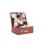 Doudou lange personnalisable souris rose après la pluie - moulin roty Doudou lange personnalisable souris rose après la pluie - moulin roty