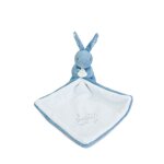 Doudou lapin mouchoir 10 cm bleu - doudou et compagnie