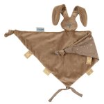 Doudou maxi lapin lapidou marron a motif phosphorescent - marron