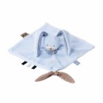 Doudou nattou bibou le lapin plat bleu collection alex et bibou