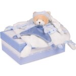 Doudou ours petit chou - bote cadeau - bleu - 17 cm - ide cadeau de naissance garon - pour bb - ...