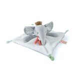 Doudou plat eléphant gris 25 cm Doudou plat eléphant gris 25 cm
