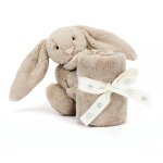 Doudou plat lapin beige