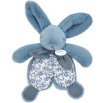 Doudou plat lapin bleu lapin doudou 18 cm - doudou et compagnie