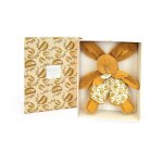 Doudou plat lapin ocre lapin doudou 18 cm - doudou et compagnie