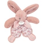 Doudou plat lapin rose lapin doudou 18 cm - doudou et compagnie