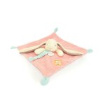 Doudou plat lapin rose - doudou et compagnie
