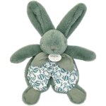 Doudou plat lapin vert sauge lapin doudou 18 cm - doudou et compagnie