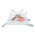 Doudou plat ours 3 histoires blanc 25 cm de doudou et compagnie