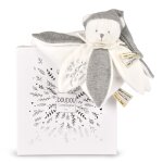 Doudou plat ptales ours gris 25 cm