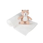 Doudou et son plaid blanc - ourson