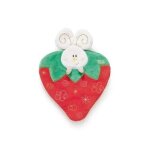 Doudou trudi 28440 - graines souris / fraise - taille s - en fibres naturelles - ligne baby nature