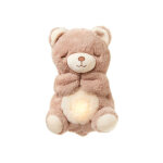 Doudou veilleuse ours nuby 8 m�lodies 4 bruits blancs usb rechargeable beige peluche