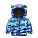 Doudoune a capuche pour enfants, manteaux d'hiver, imprim oreilles d'ours, vtements d'extrieur pour ...