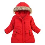 Doudoune � capuche pour filles et gar�ons, coupe - vent, manteau � la mode, v�tements chauds pour enfants ...