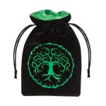 Dragon sac a d�s velours noir & or