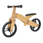 Draisienne avec panier, 2 roues en bois naturel - 2 ans a 5 ans