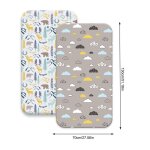 Draps de berceau pour bb 130cm, 2 pices, doux, en pur coton, housse de matelas confortable pour nouveau ...