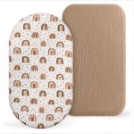 Draps de berceau, housse de lit bb 2 pices, protection de matelas pour barrire de bb, 100% coton ...