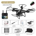 Drone f82 rc avec cam�ra hd 4k / 720p wifi fpv 20 minutes, quadricopt�re professionnel pliable, selfie, ...