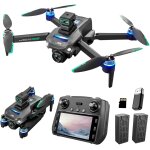 Drone gps avec cam�ra 1080p moteur brushless, t�l�commande avec ecran 4. 5 pouces, cam�ra esc 120, transmissio ...