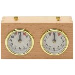 Dt05a horloge d'checs rtro en bois horloge d'checs internationale mcanique dt05a