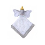 Dumbo elphant gris grand doudou plat lange blanc et gris 40 x 40 cm - peluche disney enfant et bebe ...