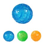 Durable squeak ball dog toy balls funny dog toys pour chiens chiots dentition a m�cher, bleu m