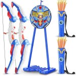 Dx da xin arc et fl�ches led enfants - 2 arcs, cible interactive, 20 fl�ches, jouet sportif 4 - 9 ans. ...