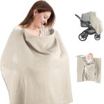 Echarpe d'allaitement en mousseline respirante pour bb - 75 x 95 cm, couverture d'allaitement multi ...