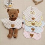 Echarpe bandana en forme de fleur pour b�b�, ours de dessin anim�, rotation a 360 degr�s, bavoir d'alimentatio ...