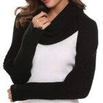 Echarpe en laine tricote avec manches pour homme et femme, epaisse et chaude, facile a assortir, offre ...