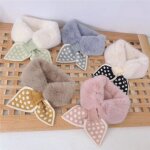Echarpe en peluche douce pour bébé fille, en coton, col a pois, pour enfants, accessoires chauds pour ... Echarpe en peluche douce pour bébé fille, en coton, col a pois, pour enfants, accessoires chauds pour ...