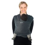 Echarpe de portage extensible en bambou tricot - slen bambou - smokey grey