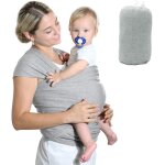 Echarpe de portage - porte b�b� jusqu'a 15kg - mains libres - couverture de portage taille unique - douce ...
