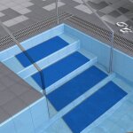 Echelle de piscine en polymères coordonnante, 34. 6x8. 6 pouces, résistante a l'usure, revêtement de ... Echelle de piscine en polymères coordonnante, 34. 6x8. 6 pouces, résistante a l'usure, revêtement de ...