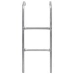 Echelle de trampoline a 2 marches acier argenté 72 cm Echelle de trampoline a 2 marches acier argenté 72 cm